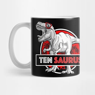 I Am Ten Saurus 10 Yrs Old T-Rex For Boys 10Th Birthday Mug